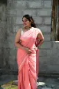 Blush Plain Mulmul Cotton Saree
