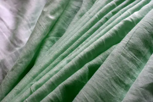 [SCS02] Honeydew Green Plain Mulmul Cotton Saree